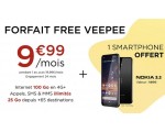 Veepee: Forfait mobile Appels/SMS/MMS illimités + 100Go d'Internet et 1 Smartphone Nokia offert à 9,99€/mois