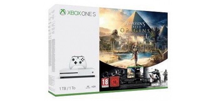 E.Leclerc: Xbox One S 1 To + AC Origins + Rainbow Six: Siege à 179,90€ au lieu de 316,50€