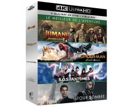 Amazon: Coffret 4 films Blu-Ray 4K UHD (Jumanji, Spider-Man, SOS Fantômes, La Tour Sombre) à 41,99€