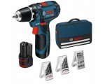 Cdiscount: Perceuse visseuse sans fil Bosch GSR 12V-15 + 2 batteries 2,0 Ah + set de 39 accessoires à 109.99€