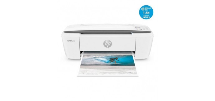 Cdiscount: HP imprimante 3 en 1 - ultracompacte- Deskjet 3720 + 1 an d'impression 50 pages/mois offert à 39.99€