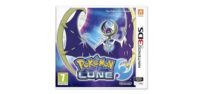Boulanger: Jeu 3DS Nintendo Pokémon Lune à 20.99€ au lieu de 34.99€