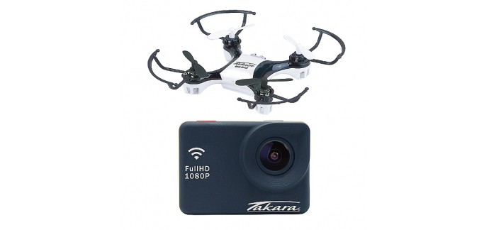 E.Leclerc: Caméra sportive TAKARA Cs22pk + mini drone à 19.77€ au lieu de 59.90€