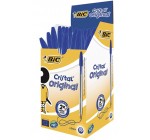 Amazon: Boite de 50 stylos-bille bleu BIC Cristal Original à 7,90€
