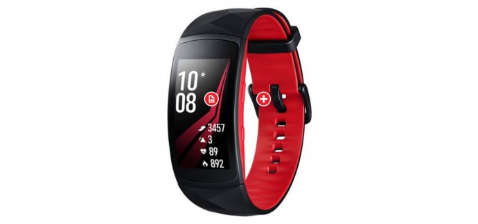 Darty: Montre connectée Samsung gear fit 2 pro small noire et rouge à 139€ au lieu de 179€