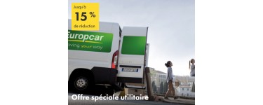 Europcar: Jusqu'à 15% de réduction sur votre location d'utilitaires