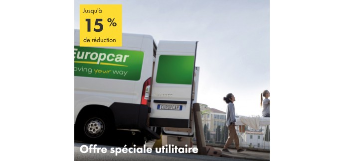 Europcar: Jusqu'à 15% de réduction sur votre location d'utilitaires
