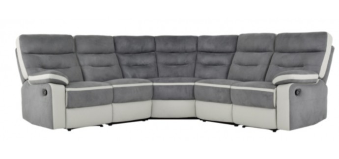 BUT: Canapé d'angle relax TITAN Gris et gris clair à 1119€ au lieu de 1594€