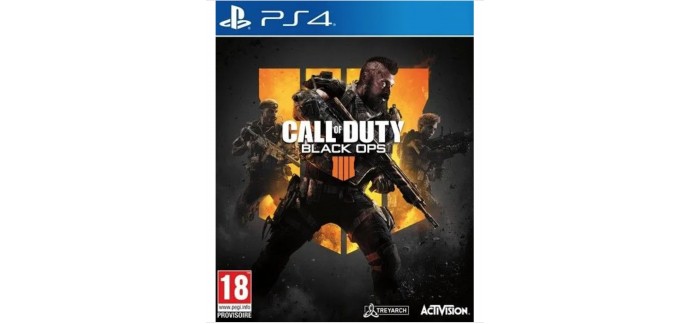 Rakuten: Call of Duty : Black Ops IV sur PS4 à 19€ au lieu de 28.77€