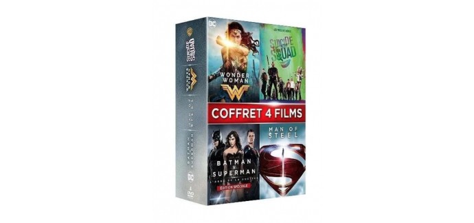 Rue du Commerce: Wonder Woman + Suicide Squad + Batman VS Superman + Man of Steel à 7.99€ au lieu de 36.99€