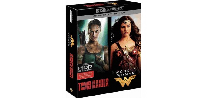 E.Leclerc: Coffret Blu-ray 4K Tomb Raider et Wonder Woman à 16,35€