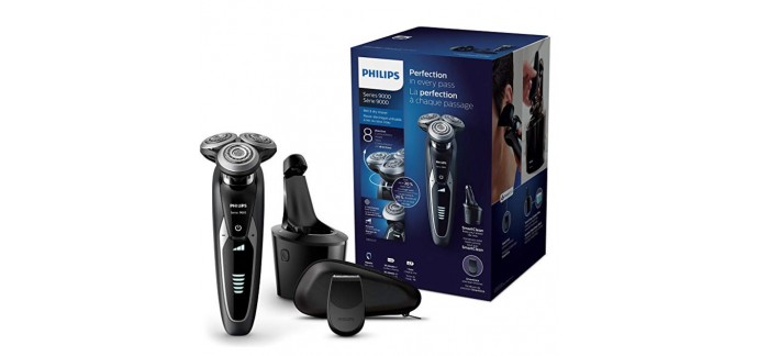 Amazon: Rasoir électrique Philips S9531/26 Series 9000 avec Système SmartClean Plus à 139,99€