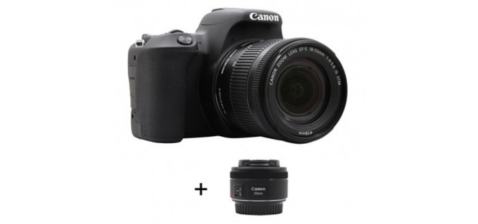 Boulanger: Appareil photo Reflex Canon EOS 200D + 18-55mm + 50mm f/1.8 à 629€ au lieu de 749€