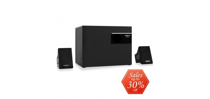 eBay: SET ENCEINTES PC SYSTEME ACTIF 2.1 OneConcept HI2028 SUBWOOFER 10CM 4" + 2 HP 2" à 20.99€