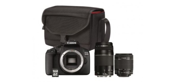 Fnac: Reflex Canon EOS 2000D + Objectif EF-S 18-55 mm f/3.5-5.6 IS II à 479.99€ au lieu de 599.99€