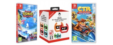 Fnac: Team Sonic Racing sur Nintendo Switch + Pack 4 volants Geek Monkeys pour 30,99€