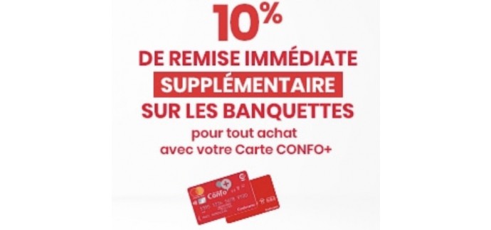 Conforama: 10% de remise supplémentaire sur les banquettes pour tout achat avec la carte CONFO+