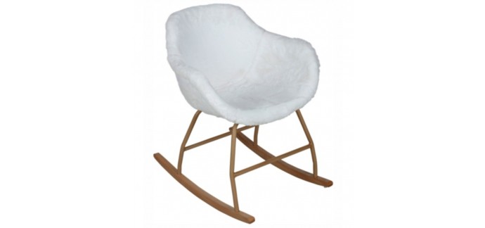 BUT: Rocking-Chair cocooning ICEBERG Blanc à 84.67€ au lieu de 139.99€