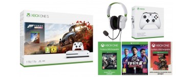 Amazon: Xbox One S Forza Horizon 4 + Casque + 2e Manette + FIFA 19 + GOW 4 + Apex Legends à 329,99€