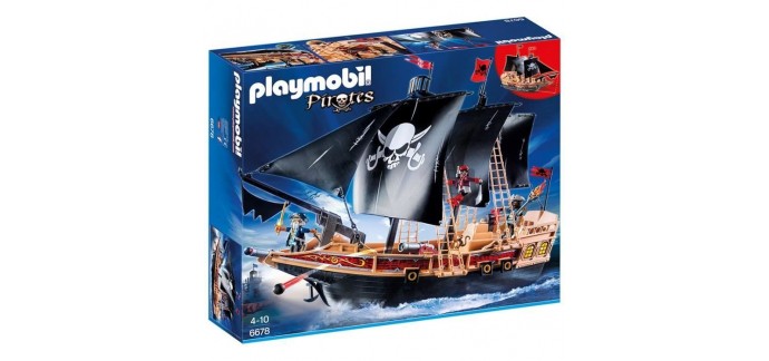 Cdiscount: Bateau Pirates des Ténèbres PLAYMOBIL 6678 à 49.99€ au lieu de 59.99€