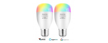 Amazon: Ampoule Connectée WiFi LED RGBW , Télécommande Compatible avec Alexa Google Home REAFOO à 26.99€
