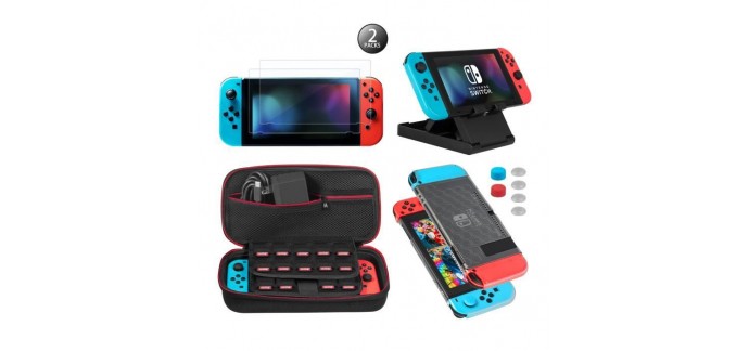 Cdiscount: Le kit d'accessoires 13 in 1 Nintendo Switch à 20.99€ au lieu de 41.98€