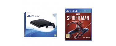 Amazon: Console PS4 Slim 500 Go F noir + le jeu Marvel's Spider-Man à 249,99€