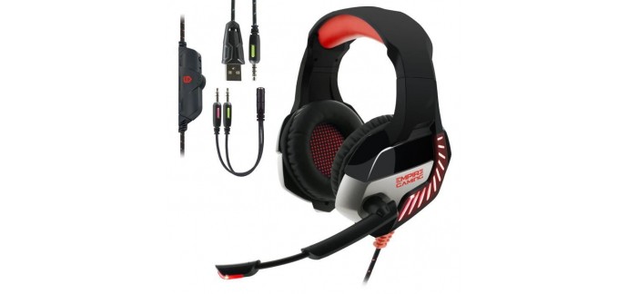 Cdiscount: Casque Gaming H1200 EMPIRE GAMING pour PC, MAC, PS4, Nintendo Switch, Xbox One à 25.90€