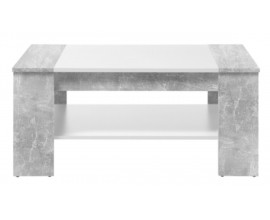 BUT: Table basse FINLAY Imitation béton et blanc à 49.99€ au lieu de 99.99€