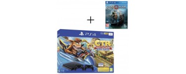 Cdiscount: Pack PS4 1To Noire + Crash Team Racing + 2e manette DualShock 4 Noire V2 + God of War Jeu à 299,99€
