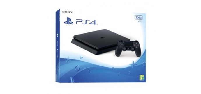 Fnac: Console Sony PS4 Slim 500 Go Noir à 249.99€ au lieu de 299.99€