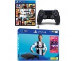 Cdiscount: Pack PS4 1 To Noire + 2 Jeux : FIFA 19 + GTA V + 2ème manette DualShock 4 V2 Noire à 309.99€