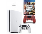 Cdiscount: Pack PS4 500 Go Blanche + Manette PS4 DualShock 4 Rouge V2 + GTA V à 259,99€