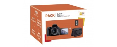 Fnac: Pack Fnac Reflex Canon EOS 200D Noir + Objectif EF-S 18-55 mm f/4.5-5.6 IS STM + Sac à 499.99€