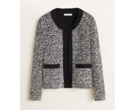 Mango: Veste en tweed grise à 19.99€ au lieu de 49.99€