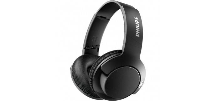 Cdiscount: Casque Bluetooth avec technologie BASS+ PHILIPS SHB3175BK/00 - 12 heures d'autonomie - Noir à 33.32€