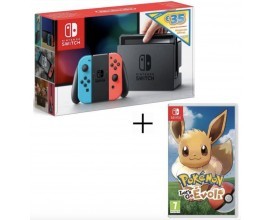 Amazon: Console Nintendo Switch Néon + code 35€ Nintendo eShop + Pokémon Let's Go Evoli à 299,99€