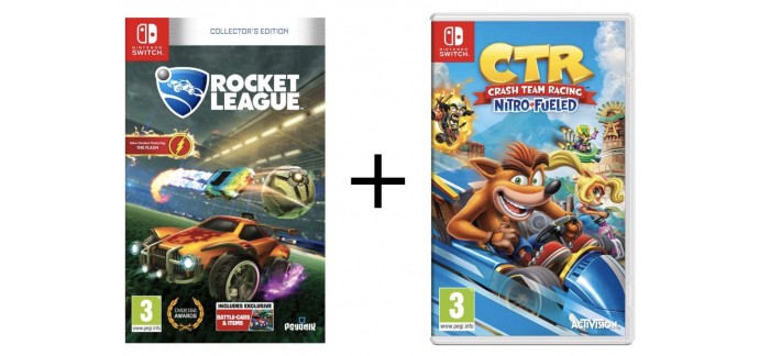 Auchan: Rocket League Collector's Edition sur Nintendo Switch + Crash Team Racing à 49,99€