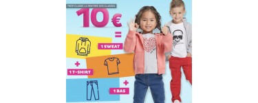 Tati: 1 Sweat + 1 T-shirt + 1 Bas enfant pour 10€