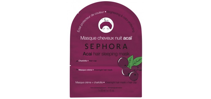 Sephora: Masque cheveux nuit Sephora Collection Acaï - éclat protecteur de couleur à 1,99€