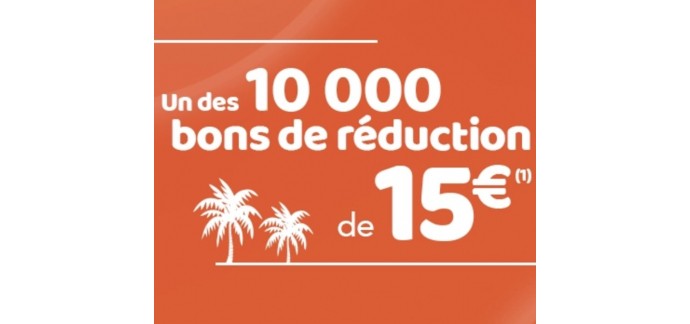 SNCF Connect: 10 000 bons de réduction de 15€ à gagner