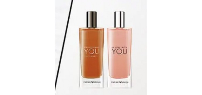 Sephora: Vos parfums de voyage 15ml pour Elle et Lui offert dès 60€ d'achat dans la marque Armani