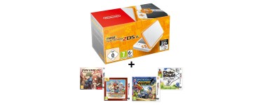 Auchan: Console New Nintendo 2DS XL Blanche/Orange + 4 jeux à 149,99€