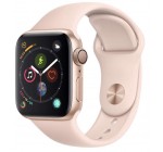 Amazon: Apple Watch Series 4 (GPS) avec boitîer en Aluminium Or de 40 mm et bracelet sport rose à 389,99€