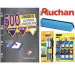 Auchan: 5€ de réduction dès 50€ d'achat sur une sélection de fournitures scolaires