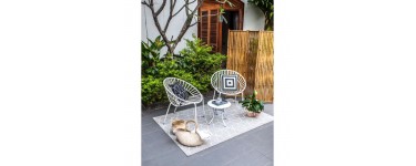 Cdiscount: Ensemble fauteuils et table basse de jardin à 69,99€ au lieu de 229€
