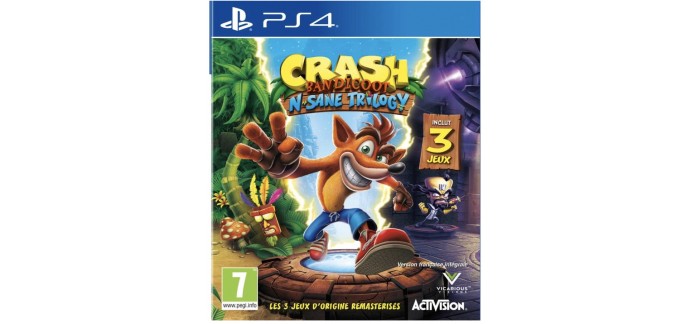 Auchan: Crash Bandicoot N.Sane Trilogy sur PS4 à 19,99€