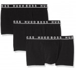 Amazon: Lot de 3 Boxers Homme HUGO BOSS Trunk Co/El' à 19,60€