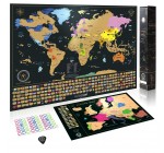 Amazon: Poster carte du monde à gratter XXL + carte de l'Europe à gratter à 19,97€ au lieu de 55€