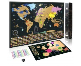 Amazon: Poster carte du monde à gratter XXL + carte de l'Europe à gratter à 19,97€ au lieu de 55€